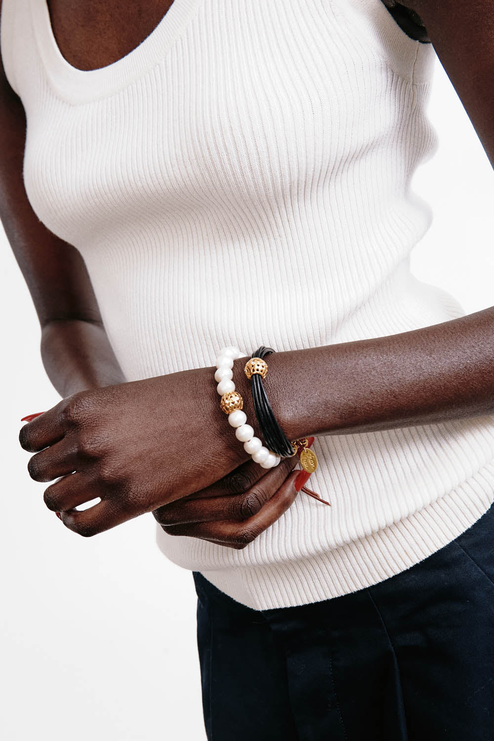 Black Leather Bracelet