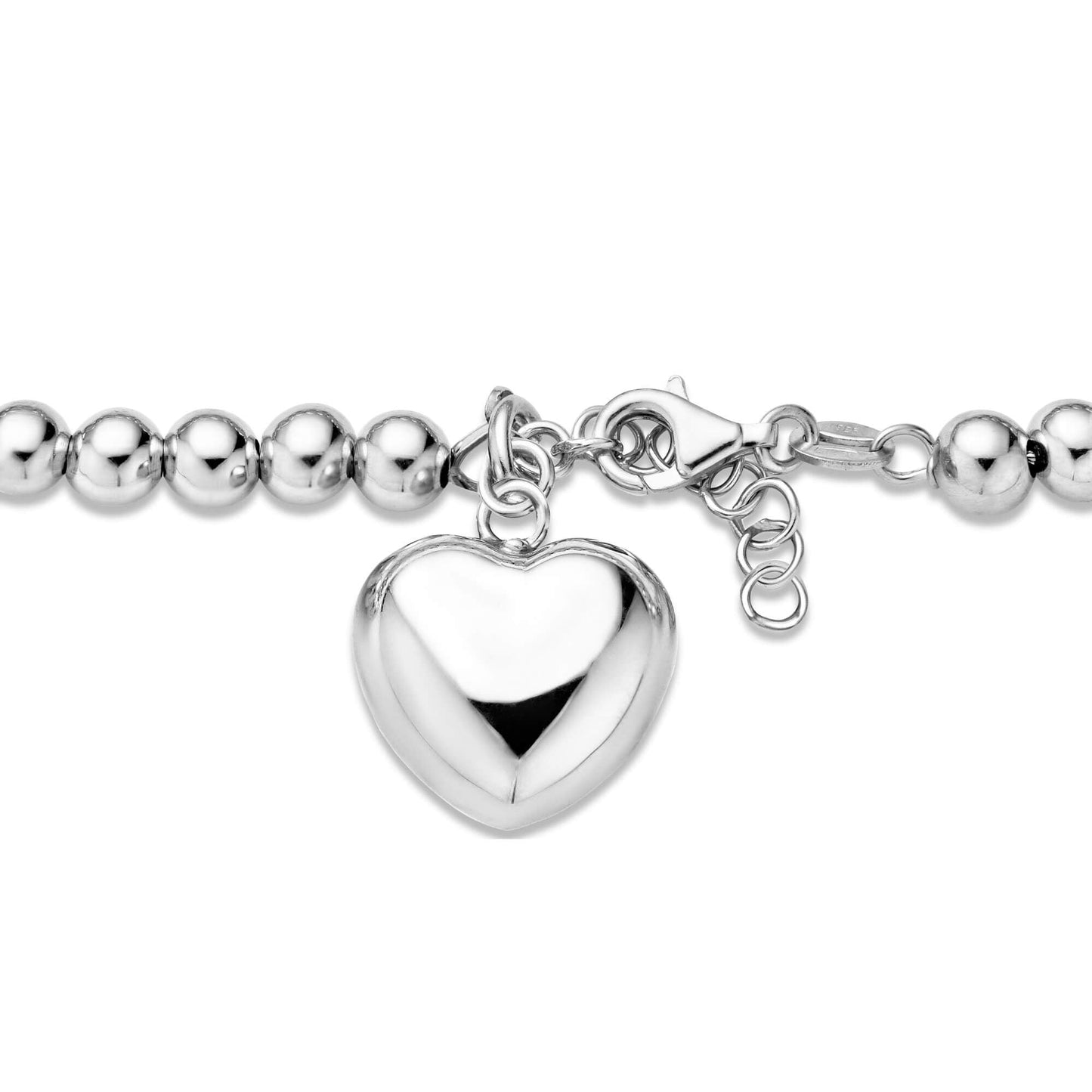 Puffed Bracelet in Heart Shape Design