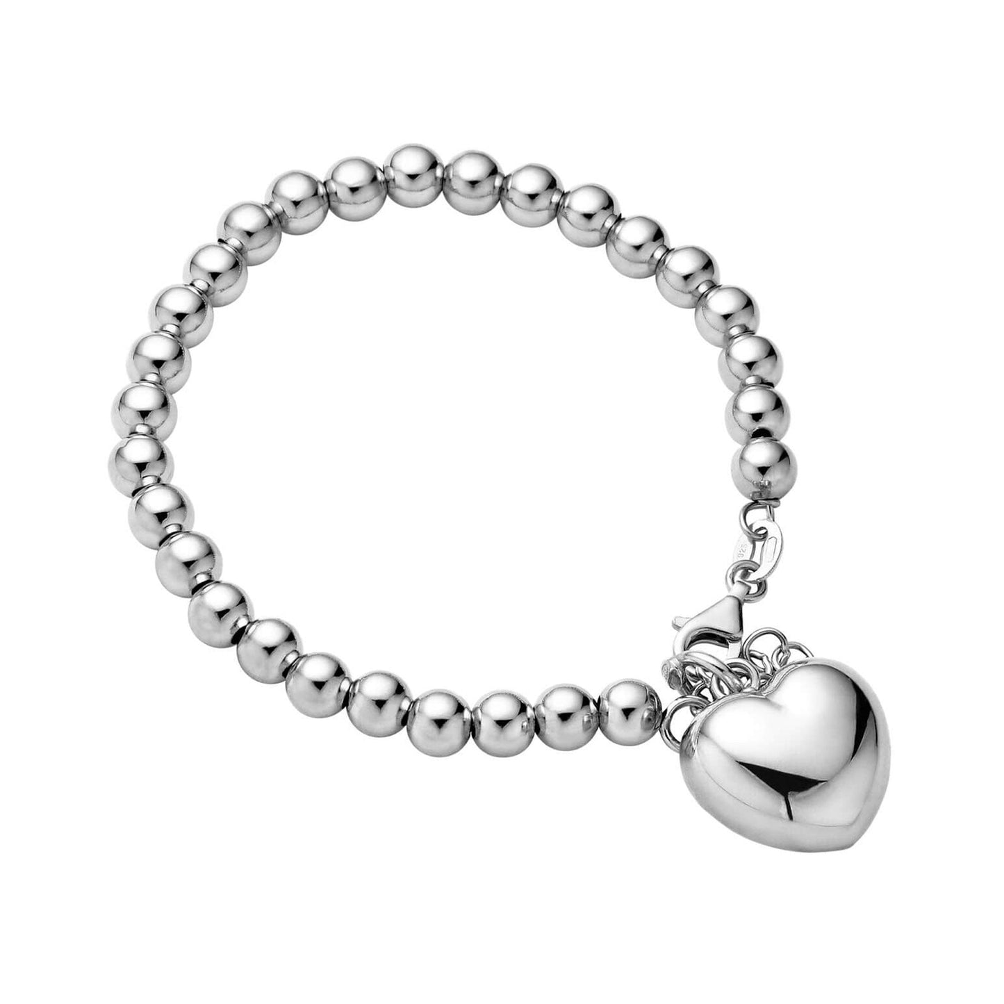 Puffed Bracelet in Heart Shape Design