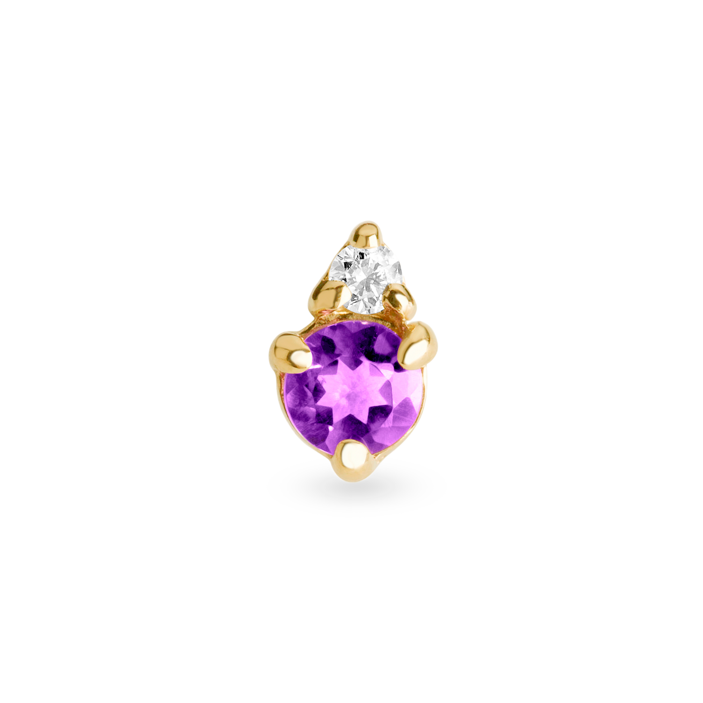 Birthstone and Diamond Stud Earrings for Women