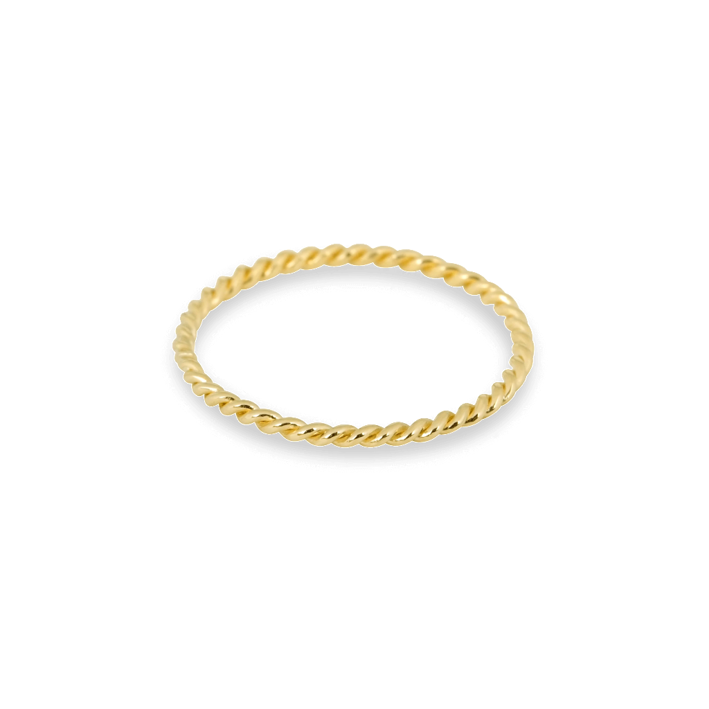 Gold Twist Design Ring for Stylish Look