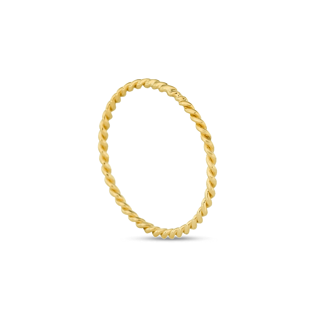 Gold Twist Design Ring for Stylish Look