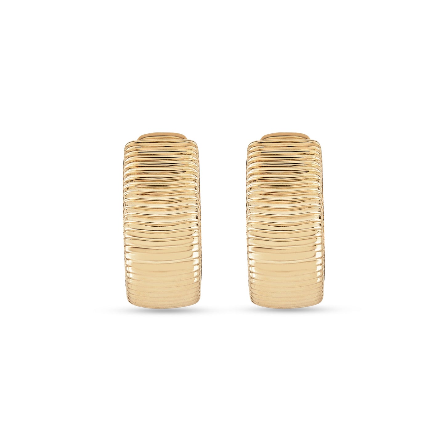 Silver Huggie Earrings in Stylish Design 2