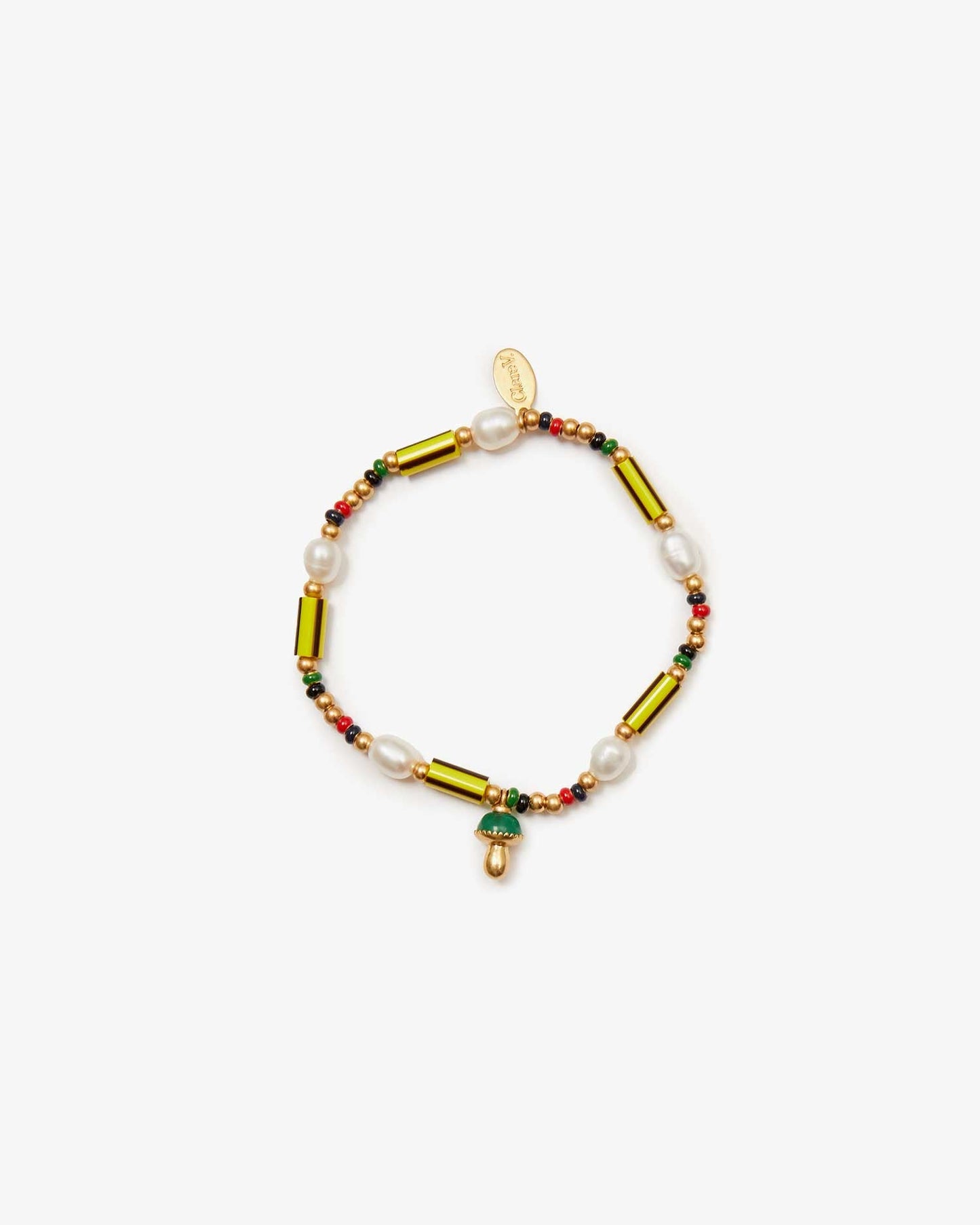 Colorful Beaded Stripe Stretch Bracelet 2