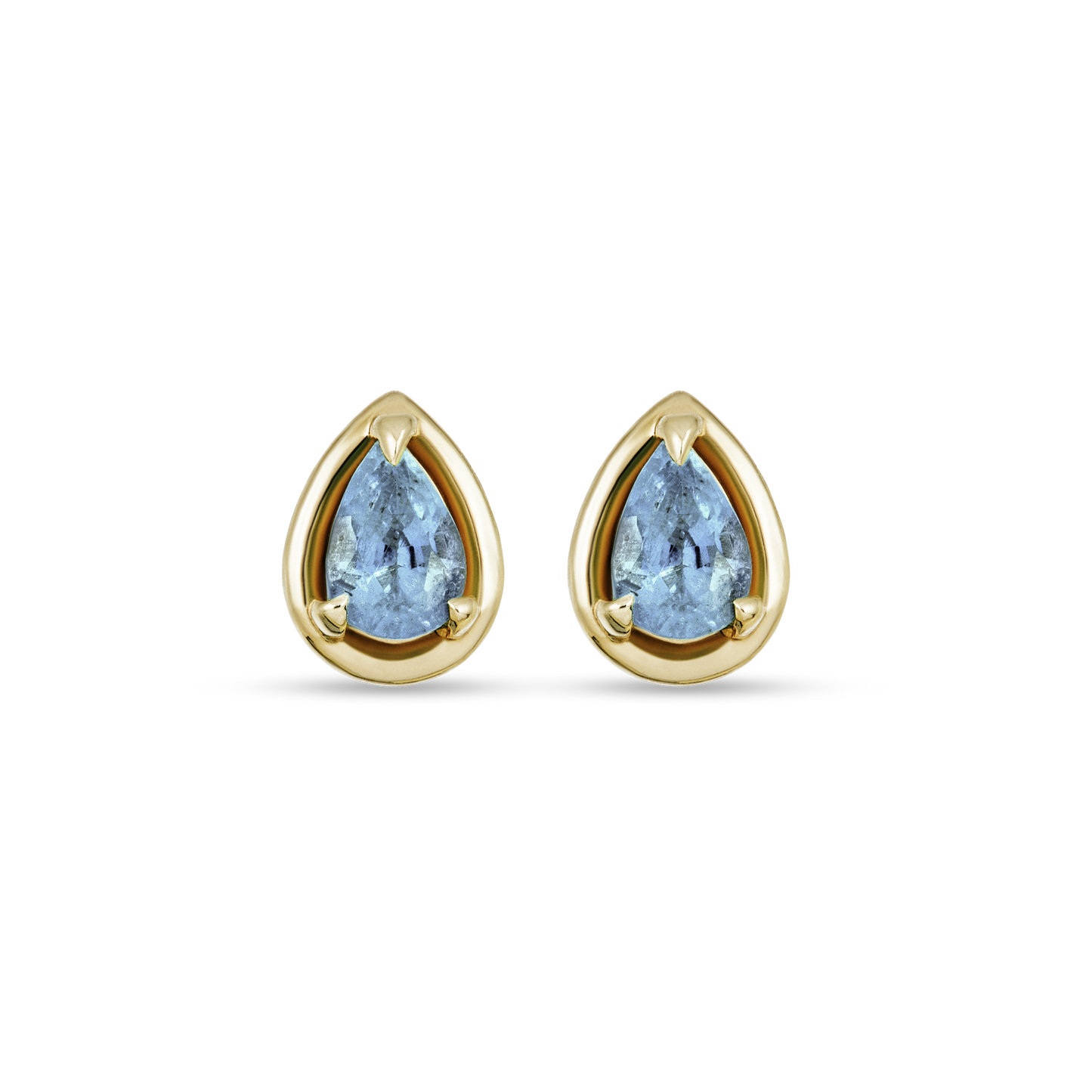 Pear Shaped Birthstone Stud Earrings