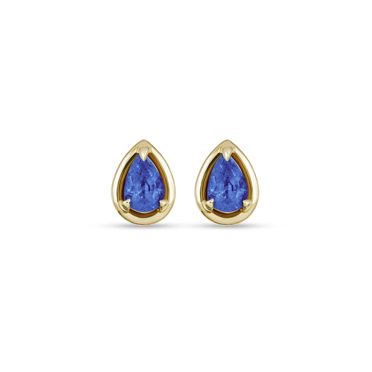 Pear Shaped Birthstone Stud Earrings