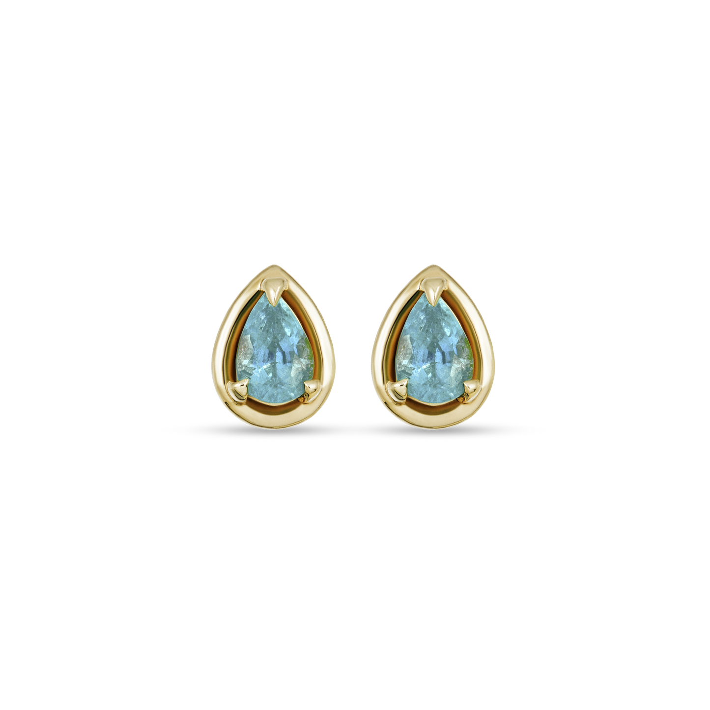 Pear Shaped Birthstone Stud Earrings