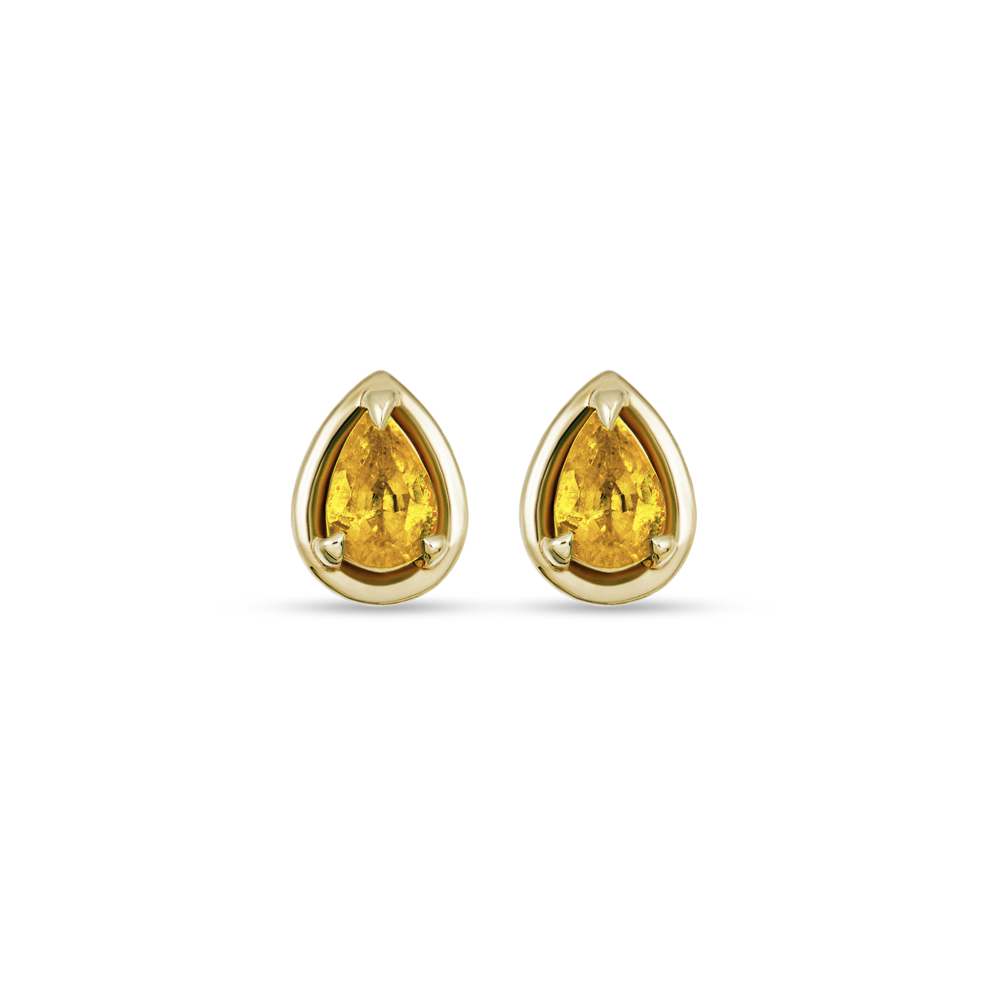 Pear Shaped Birthstone Stud Earrings