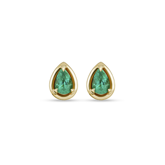 Pear Shaped Birthstone Stud Earrings