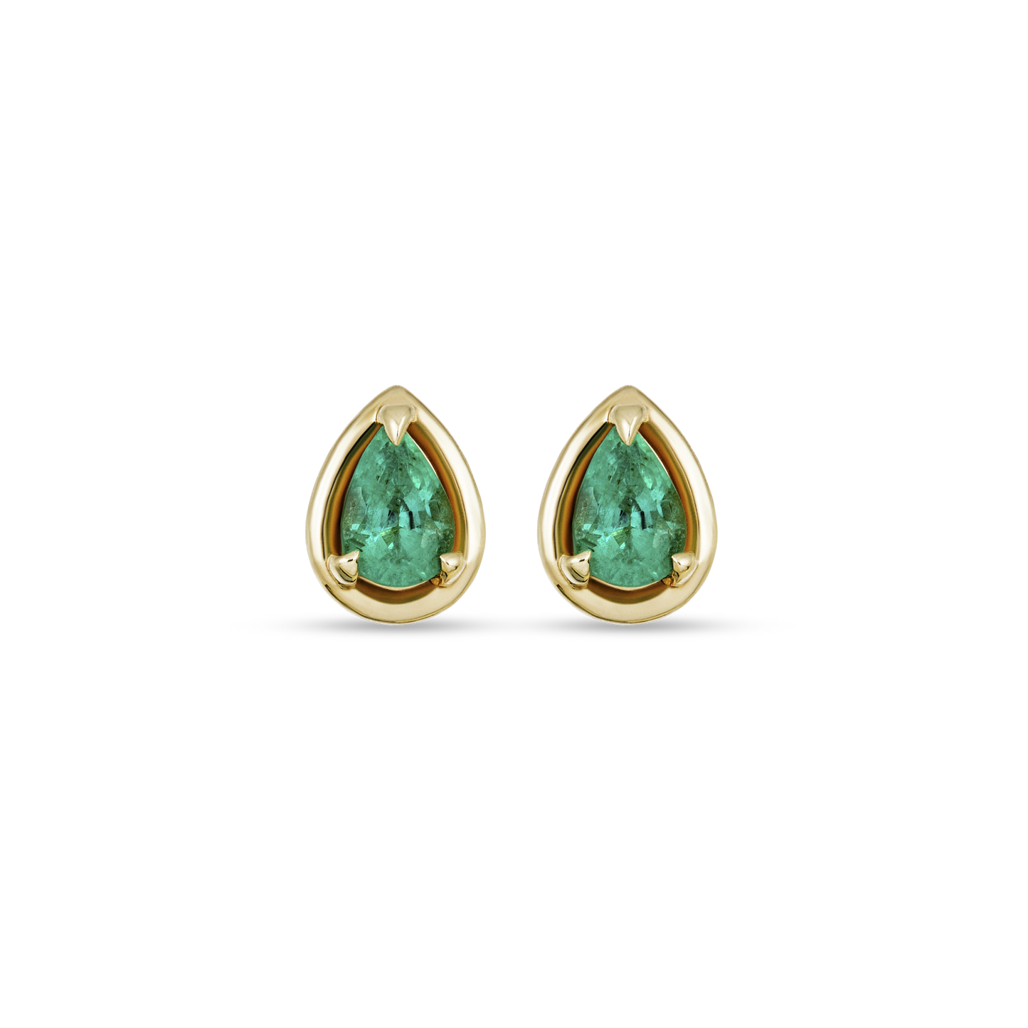 Pear Shaped Birthstone Stud Earrings