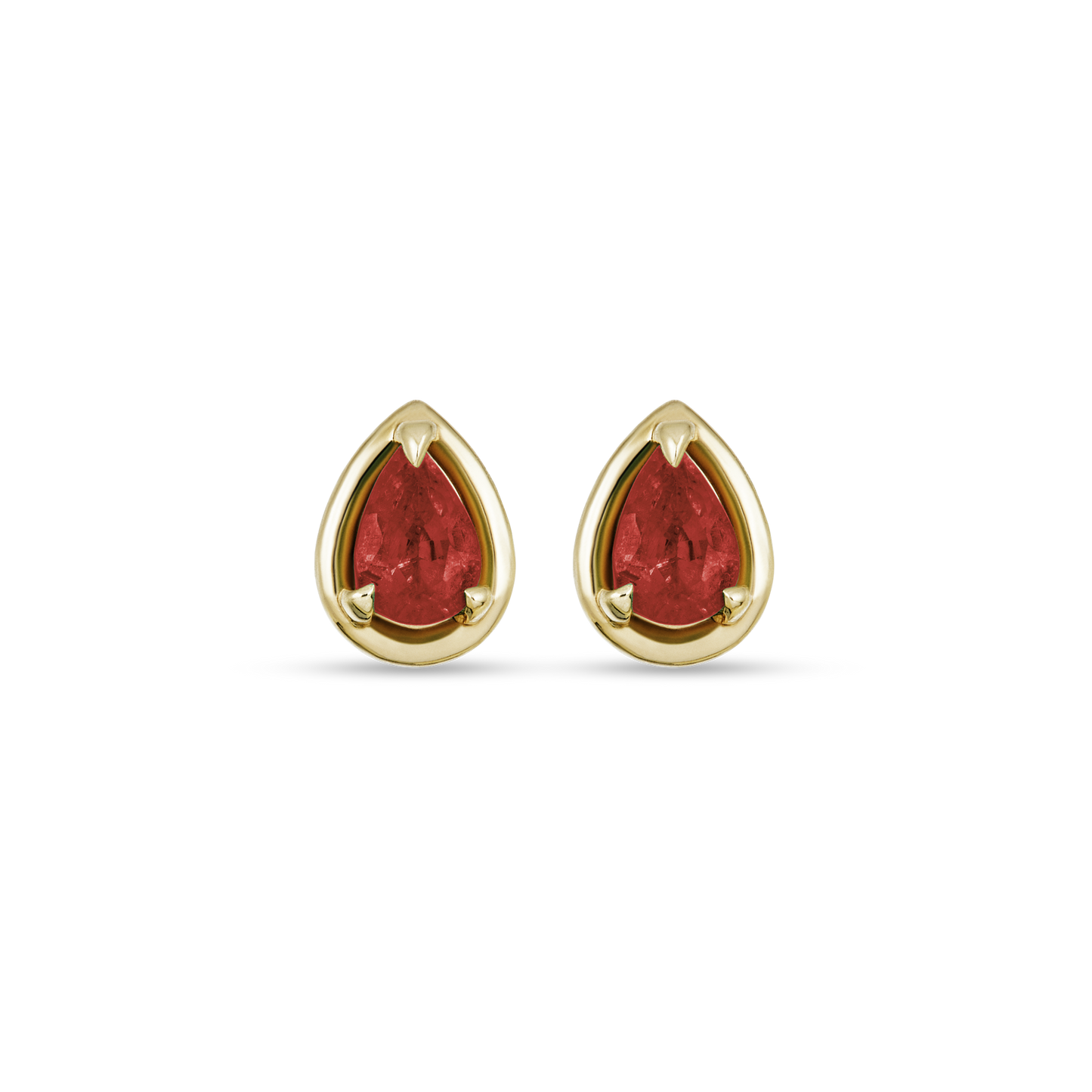 Pear Shaped Birthstone Stud Earrings