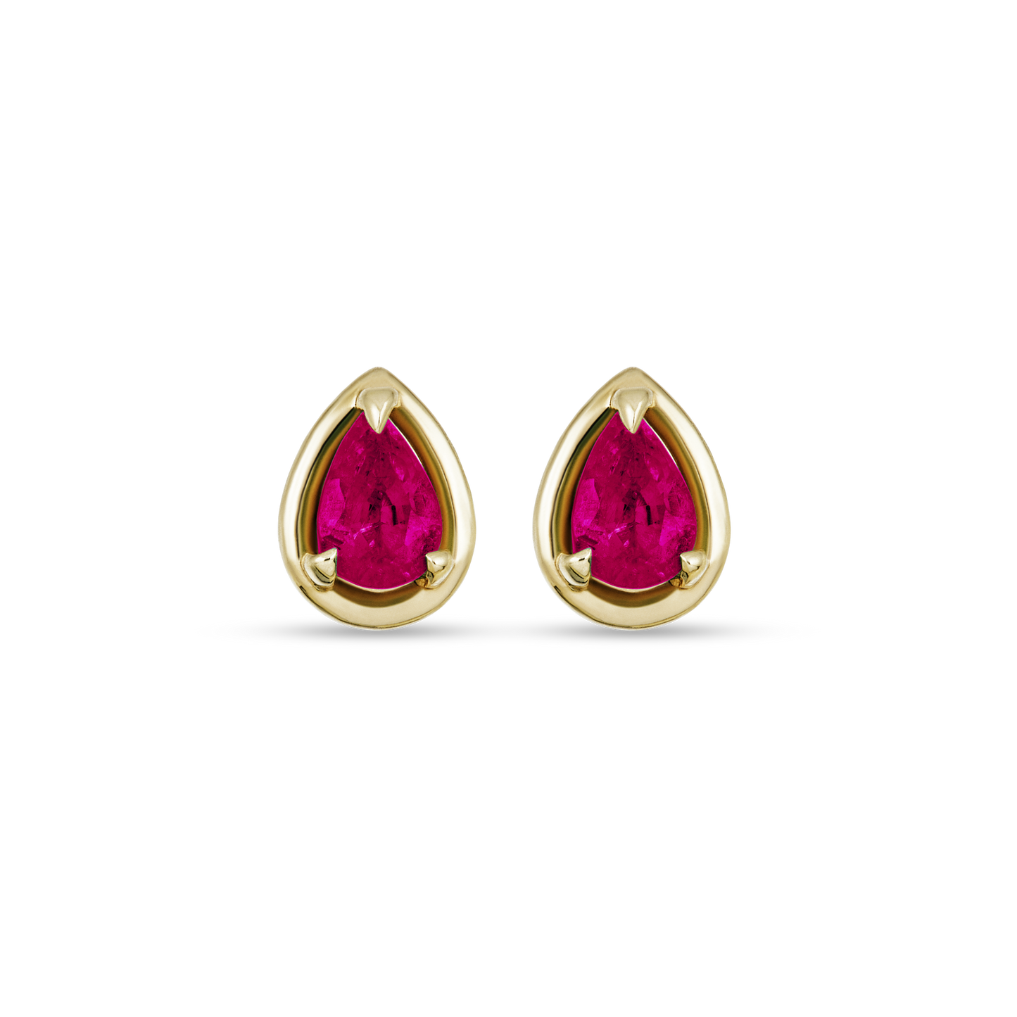 Pear Shaped Birthstone Stud Earrings