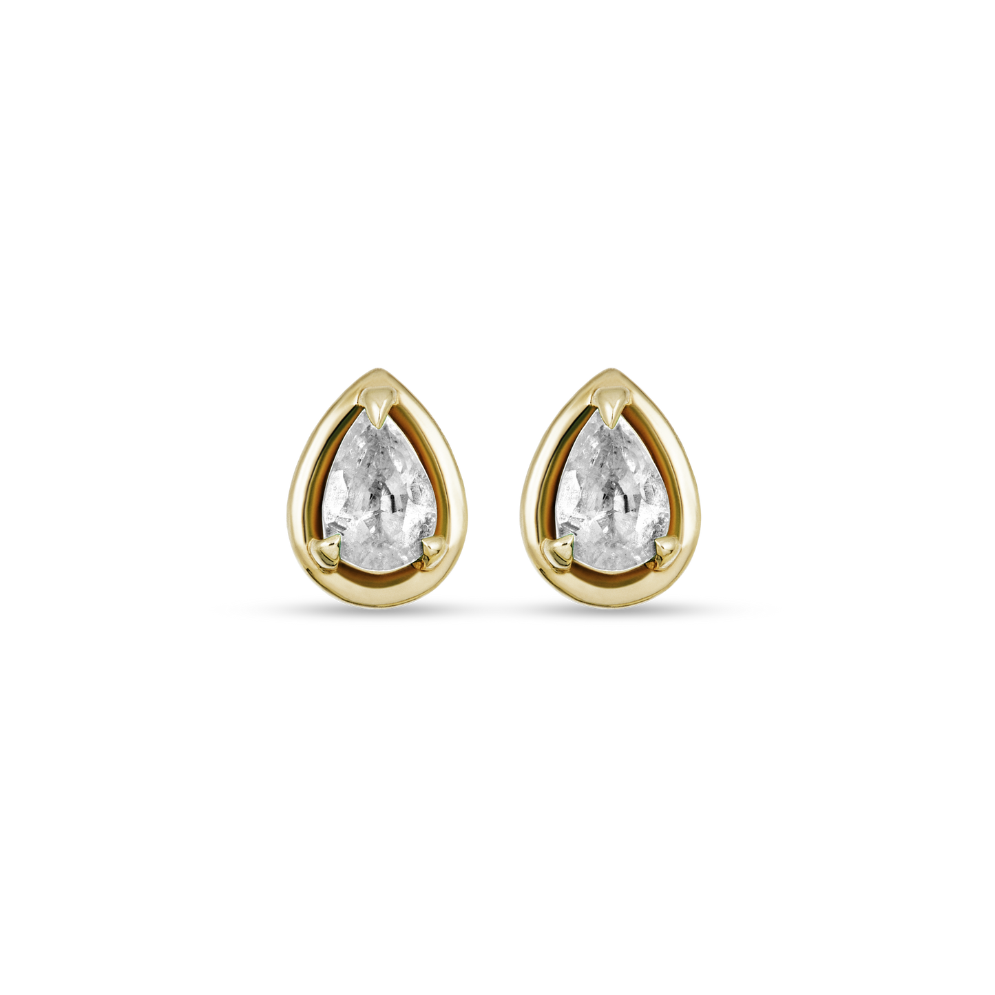 Pear Shaped Birthstone Stud Earrings