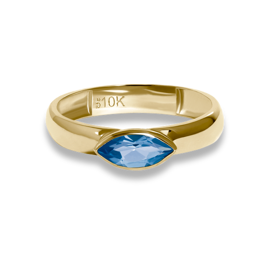 Elegant Blue Skies Gallant Silver Ring