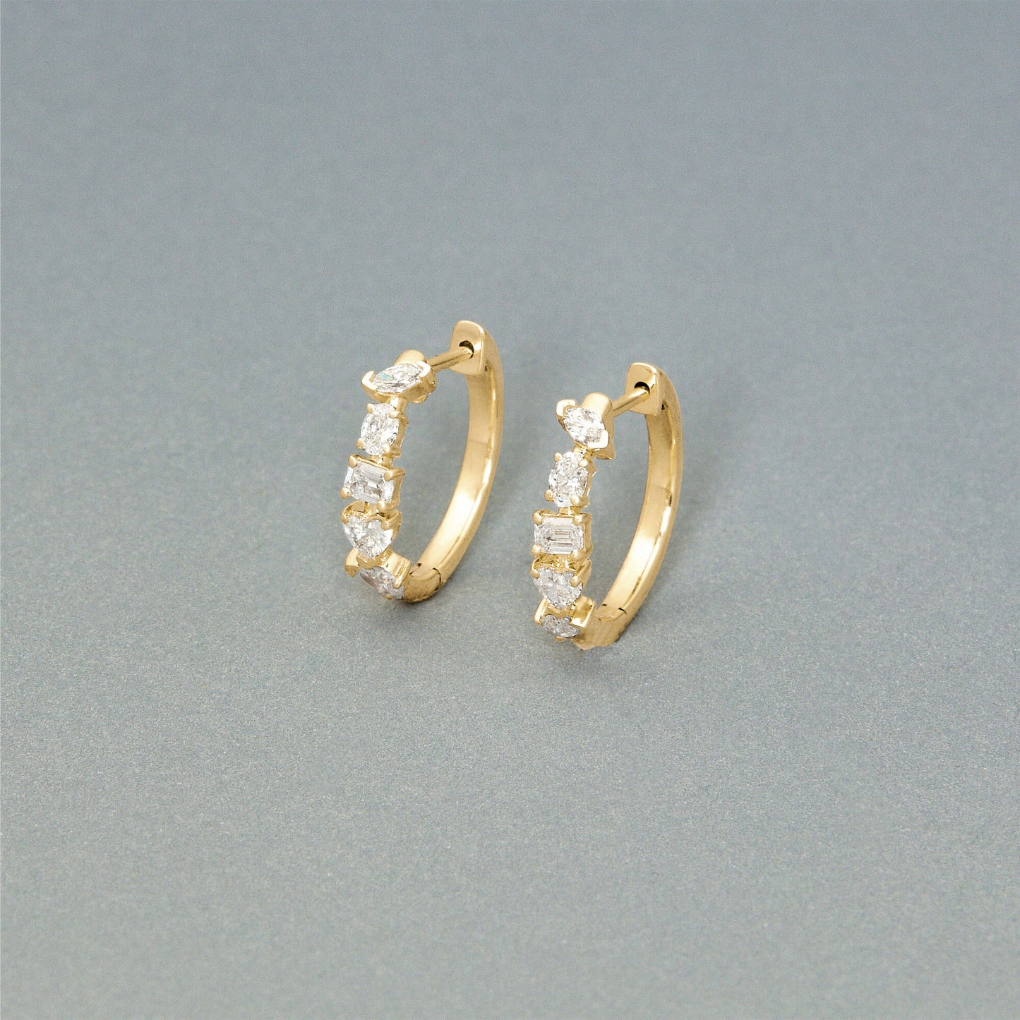 Lab-Created Diamond Hoop Earrings