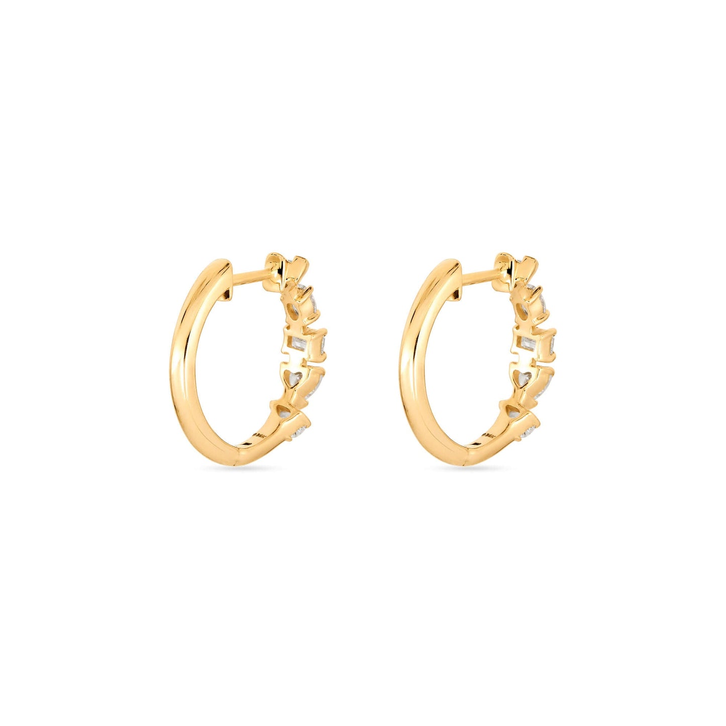 Lab-Created Diamond Hoop Earrings