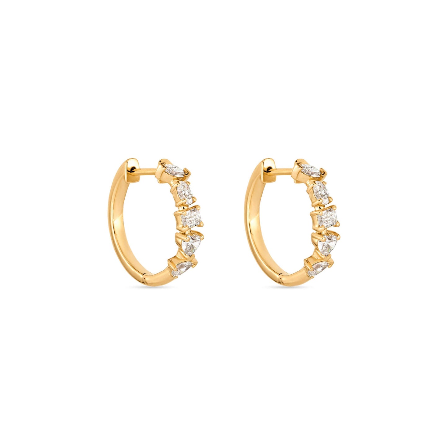 Lab-Created Diamond Hoop Earrings