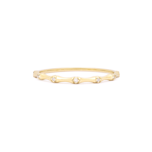 Diamond Bamboo Style Ring