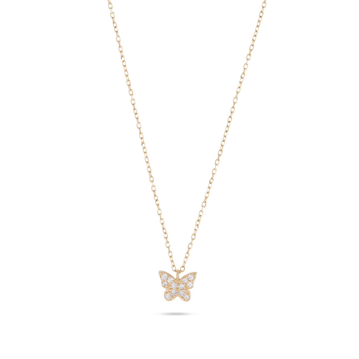 Butterfly Pendant with Diamond Design