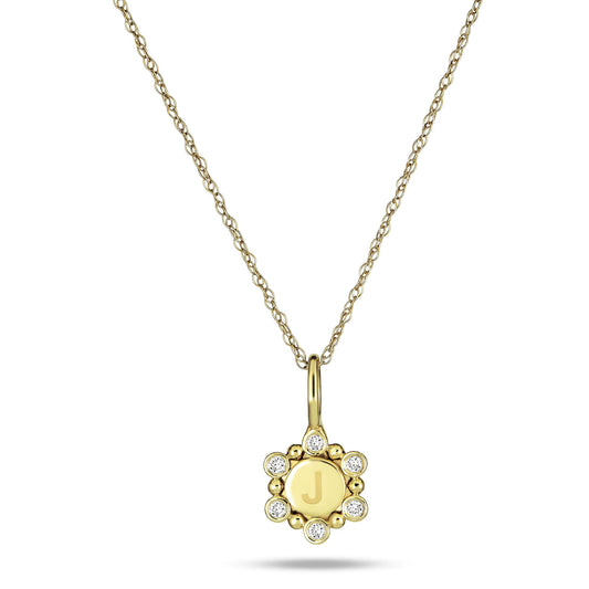 Mini Diamond Medallion Necklace