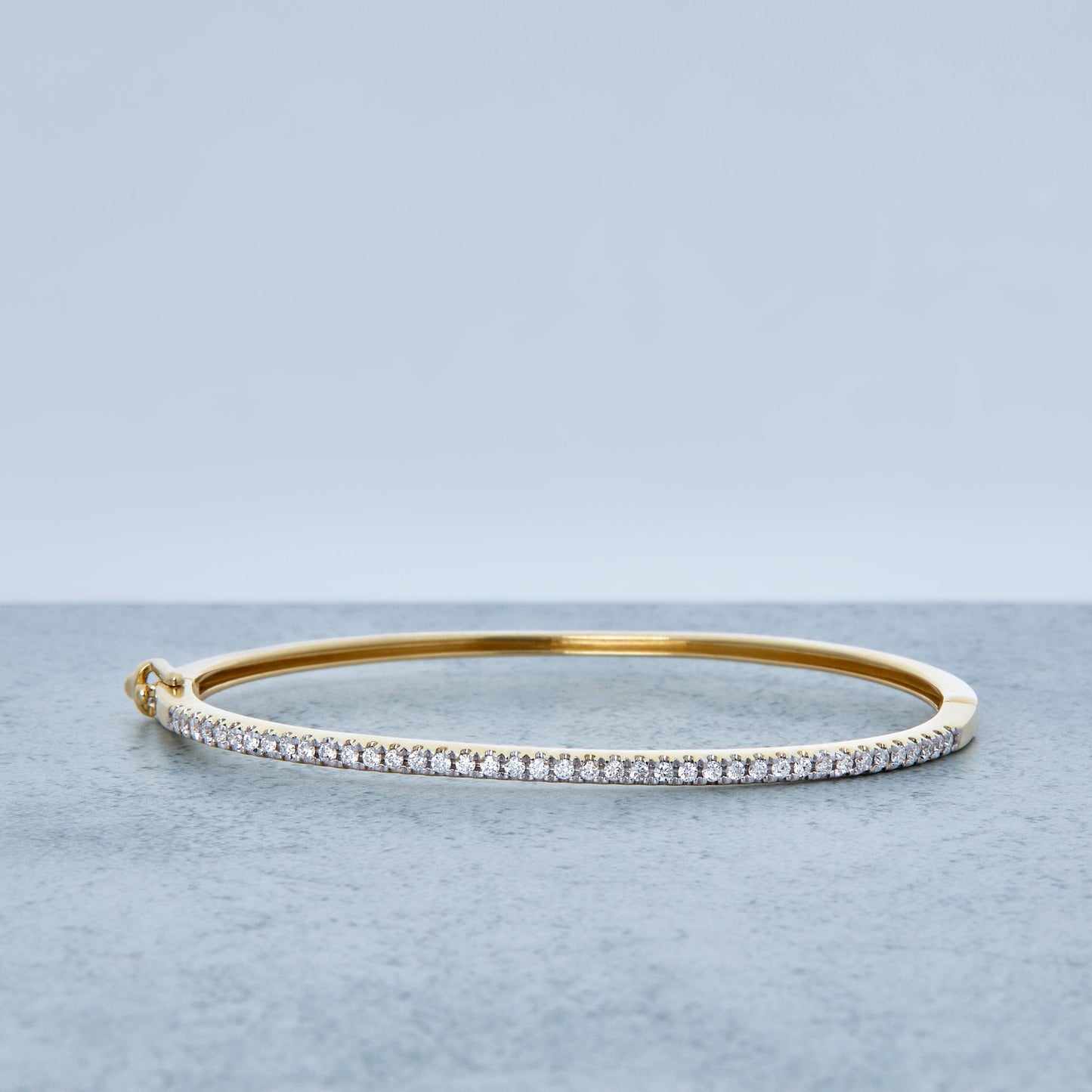 Diamond Tennis Bangle with Elegant Stroke Design