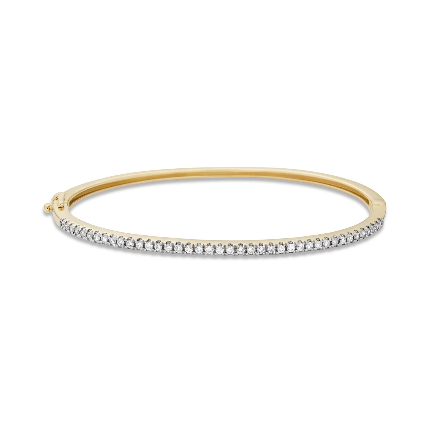 Diamond Tennis Bangle with Elegant Stroke Design