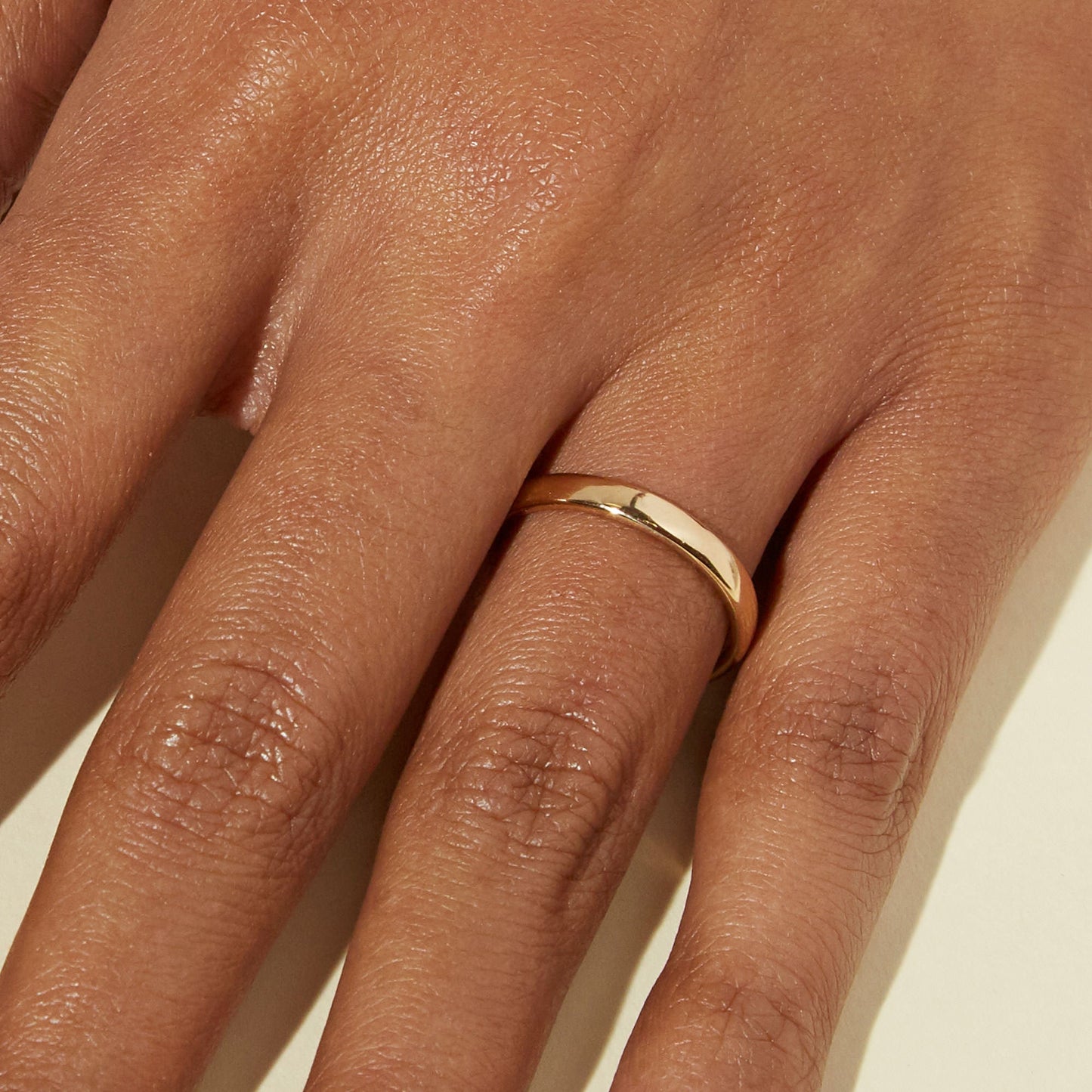 Sleek Domed Silver Band for Everyday Wear