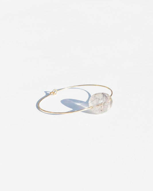 Tourmalated Quartz Stylish Cuff Bracelet