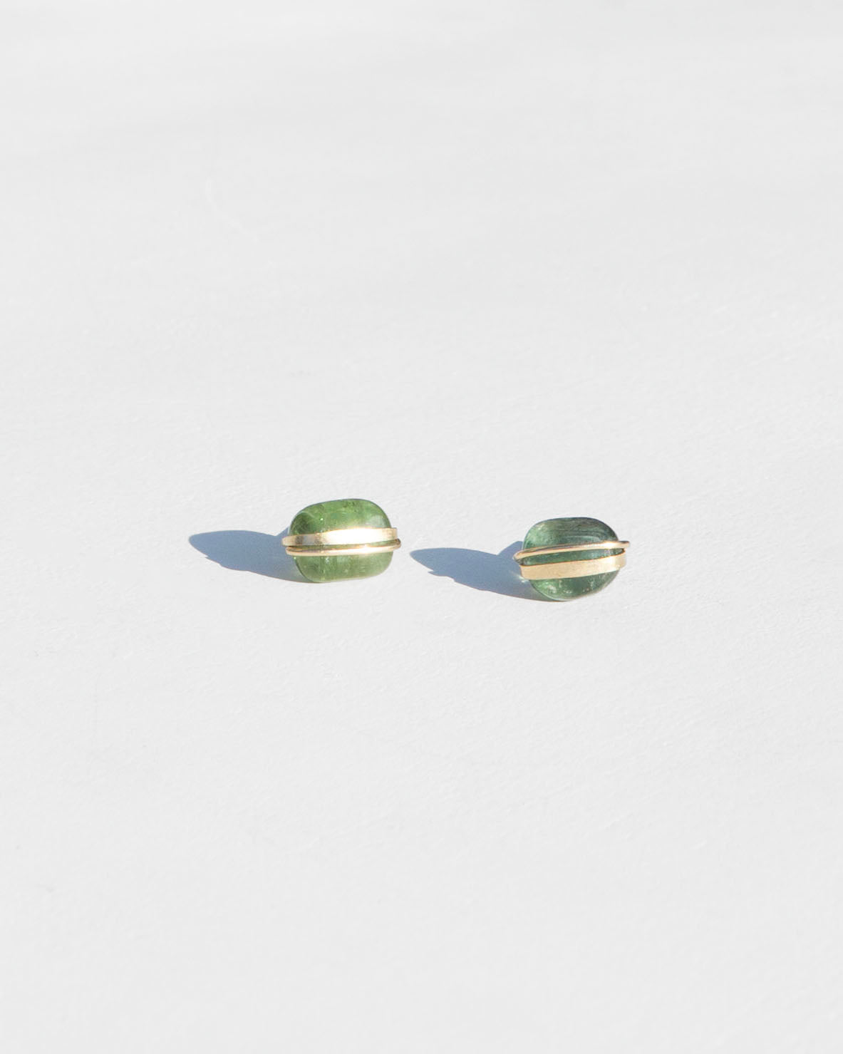 Green Tourmaline Stud Earrings in Stunning Design