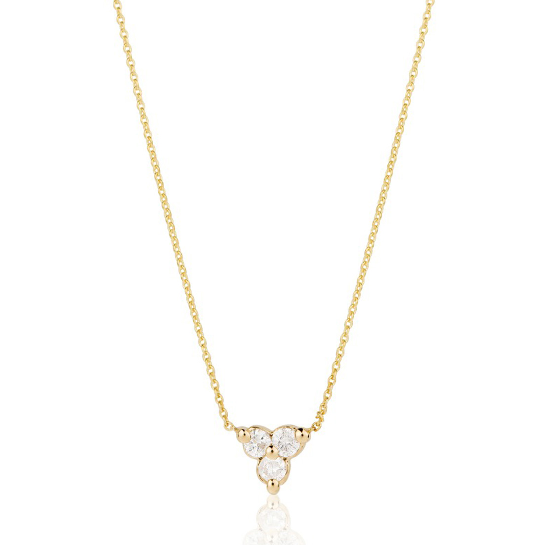 Triad Design Diamond Necklace in Gold