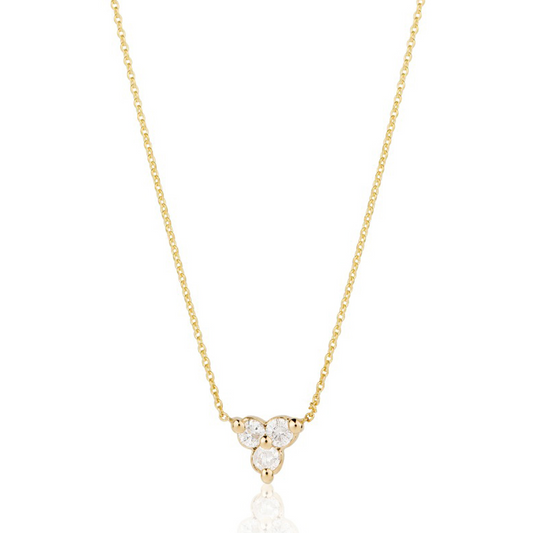 Triad Design Diamond Necklace in Gold