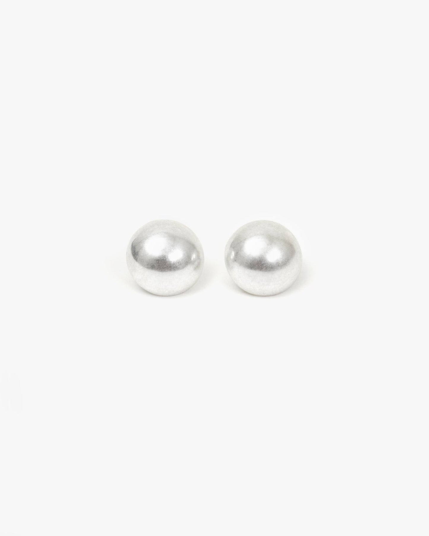 Dome Style Silver Stud Earrings 1