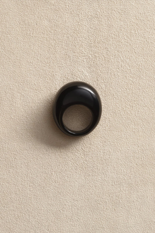 Onyx Medium Donut Style Ring