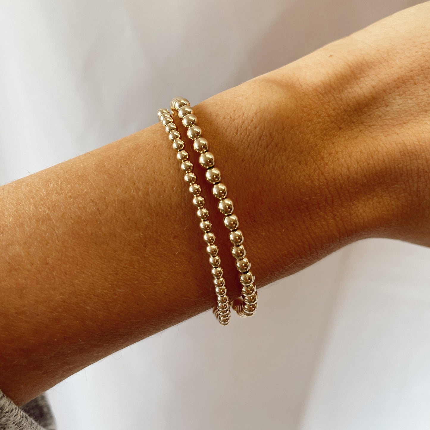 Double Stack Bracelet in Three and Four Millimeter