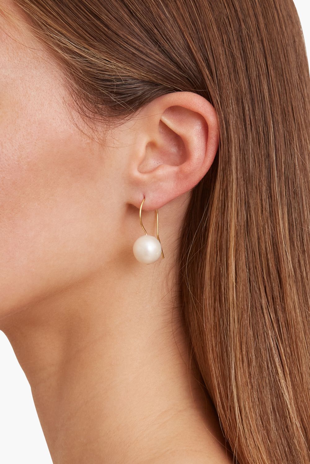 Baroque Pearl Gold Drop Earrings