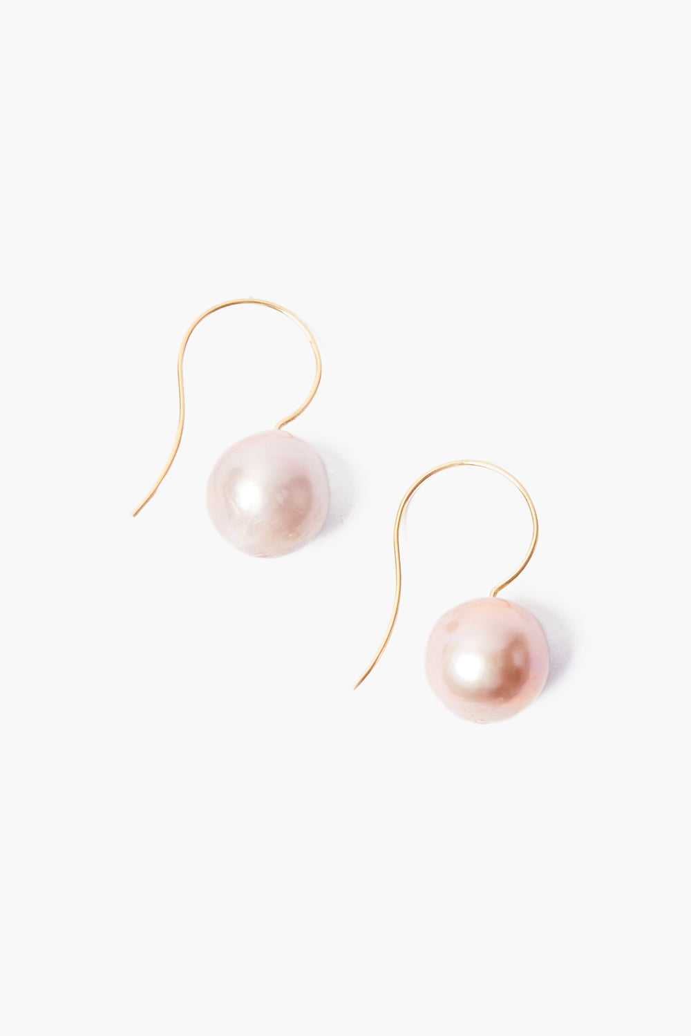 Champagne Pearl Gold Drop Earrings