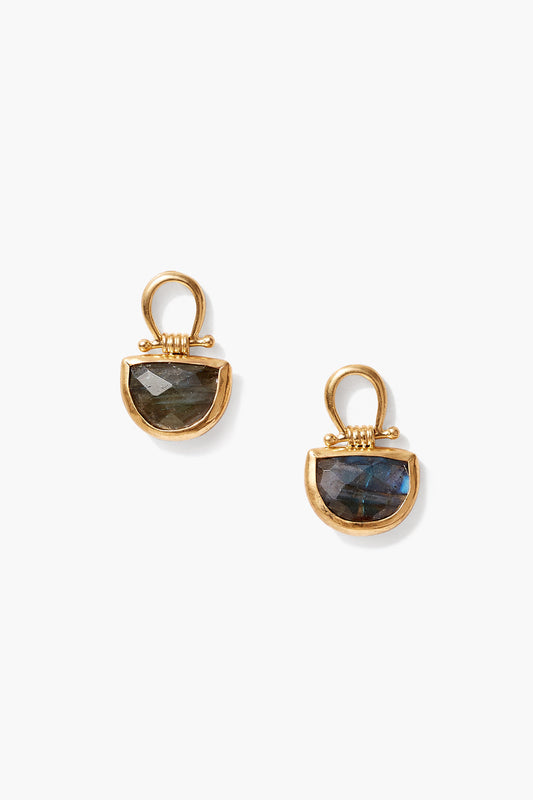 Labradorite Luna Stud Earrings for Everyday Wear