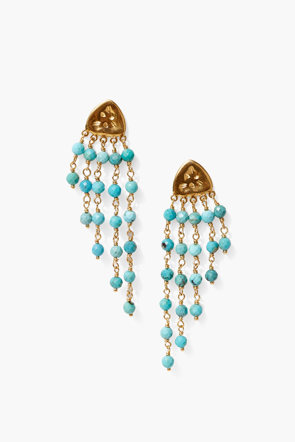 Turquoise Earrings in Unique Style Design