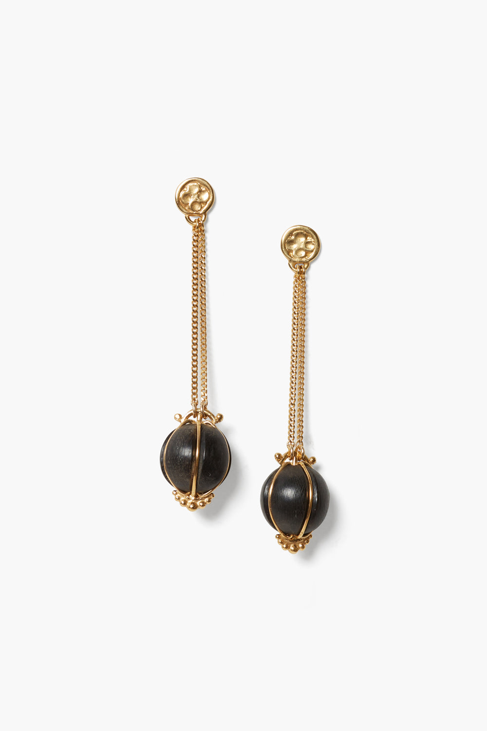 Black Mixed Balloon Drop Earrings