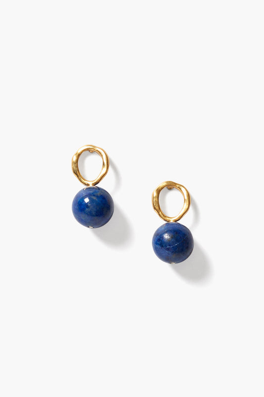 Lapis Globe Stud Earrings for Elegant Style