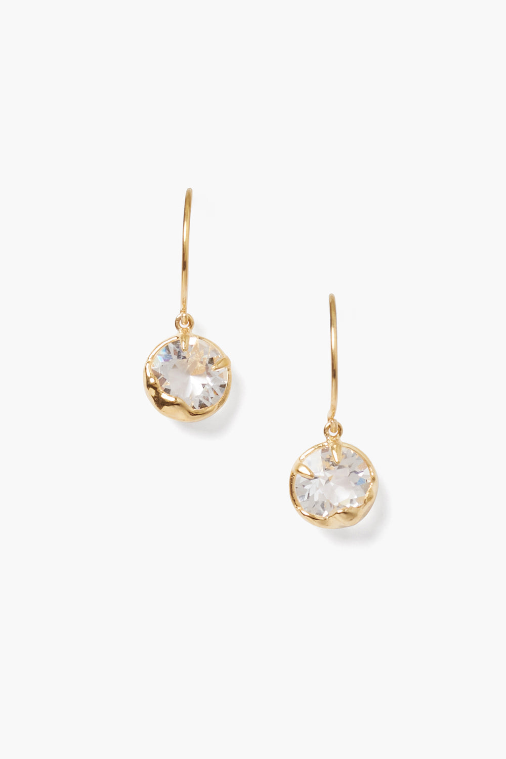 Diamond Crystal April Birthstone Earrings