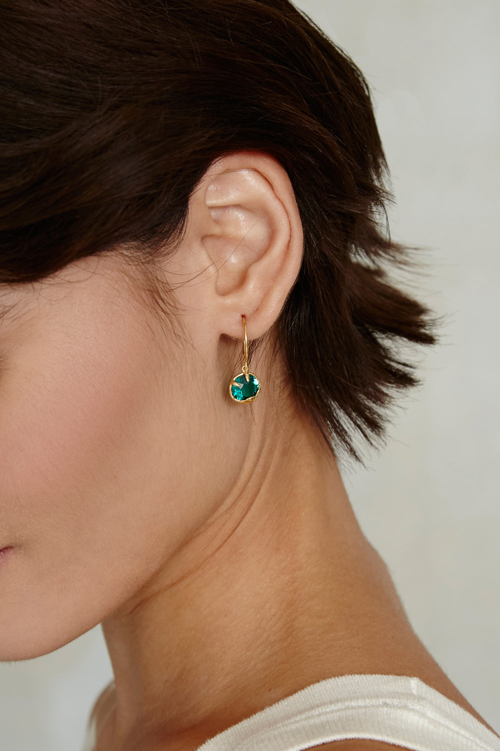 Emerald Crystal May Birthstone Earrings