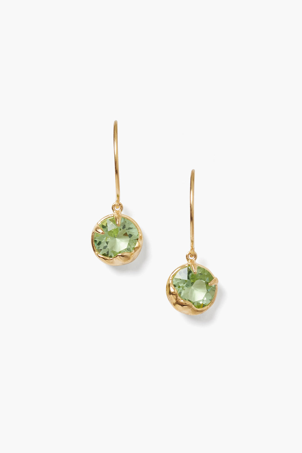 Peridot Crystal August Birthstone Earrings