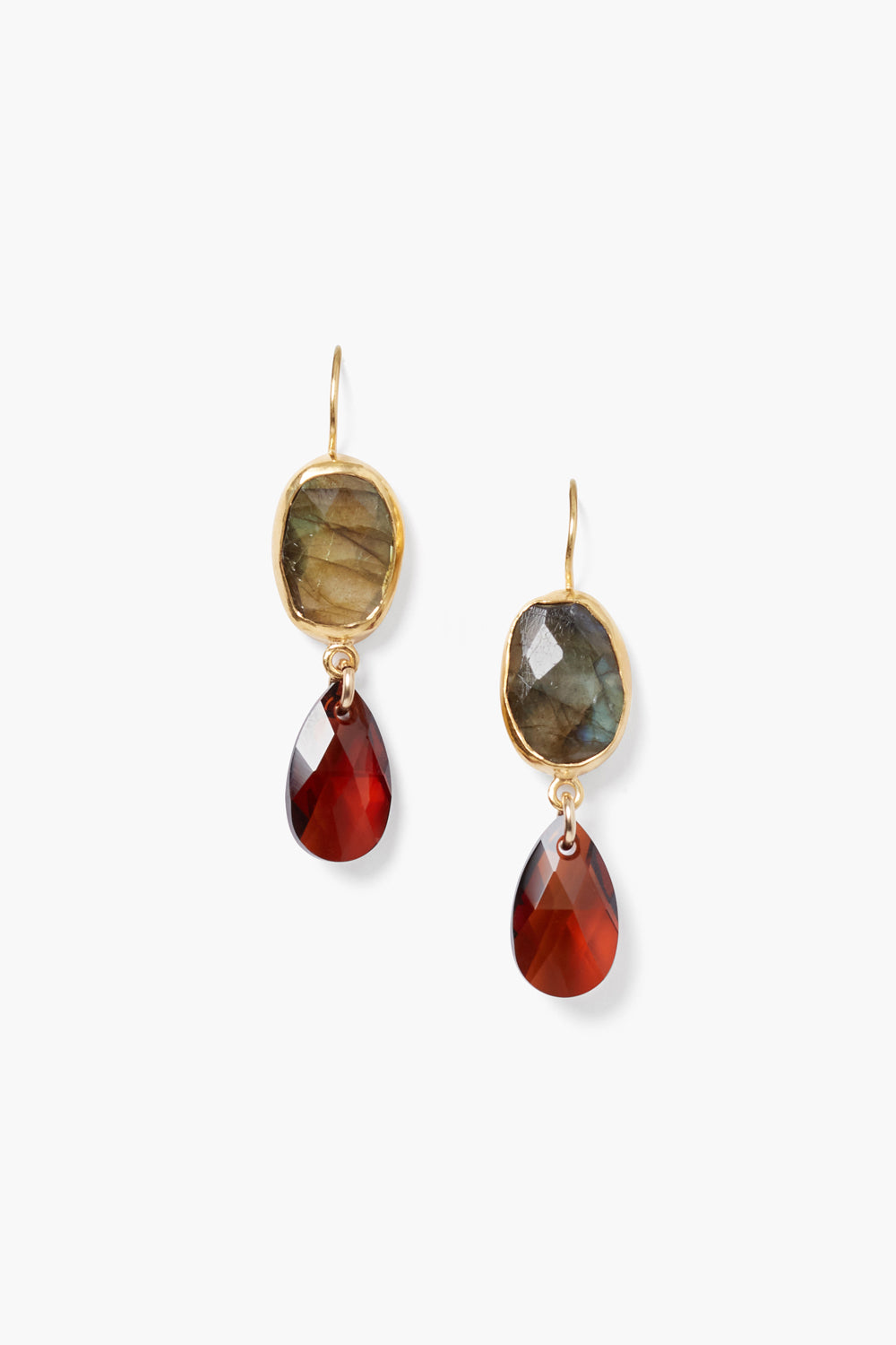 Burgundy Mix Drop Earrings