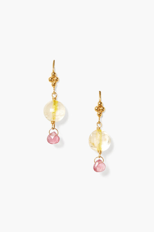 Citrine Drop Earrings Mix