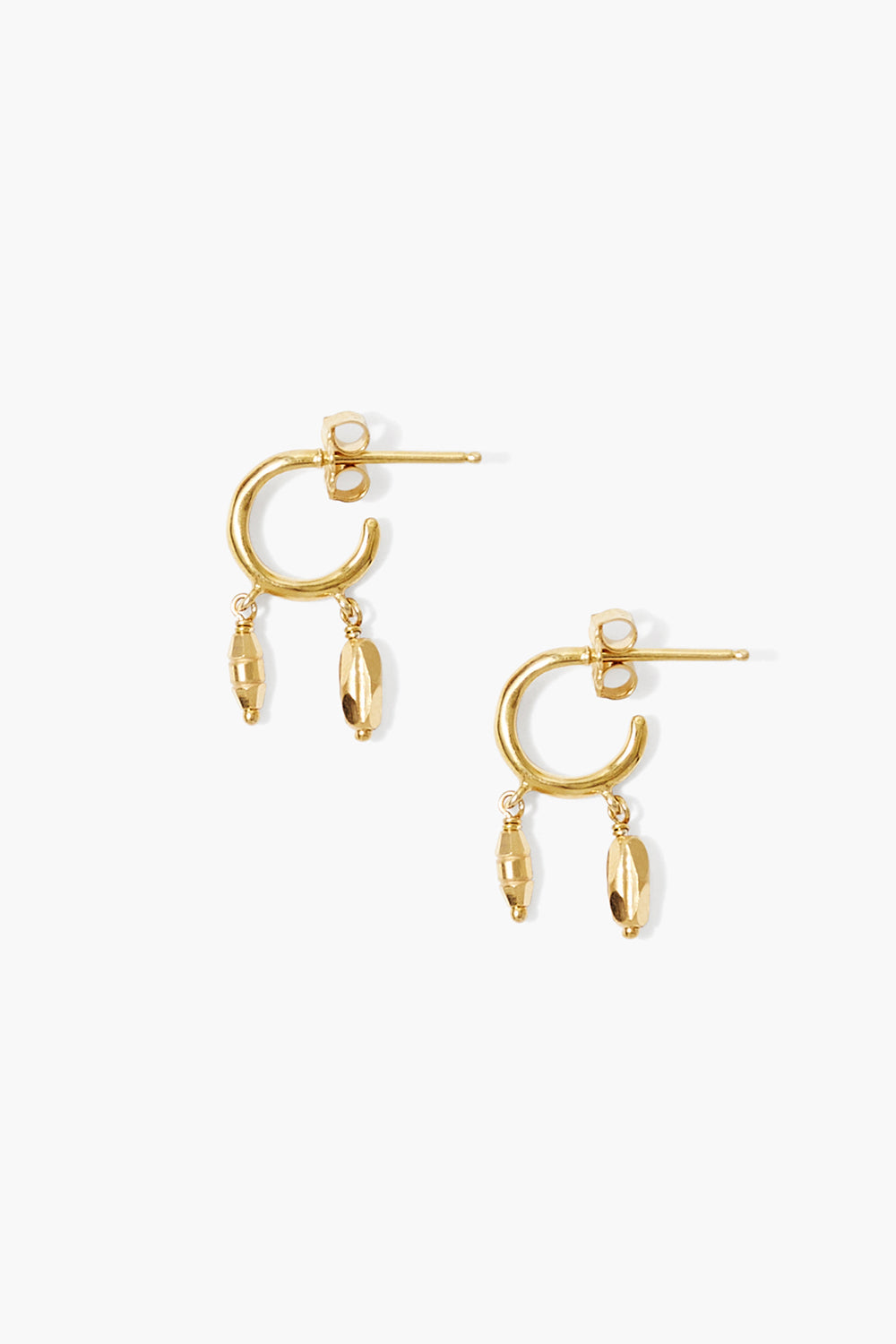 Yellow Gold Hoop Earrings Stylish Design