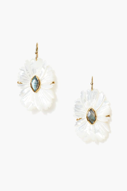 White MOP Mix Magnolia Earrings Set