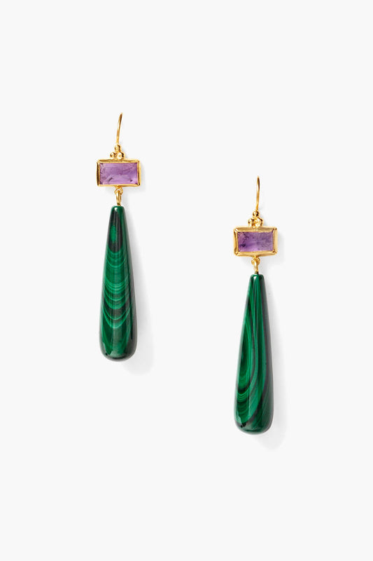 Malachite Mix Earrings in Stylish Design