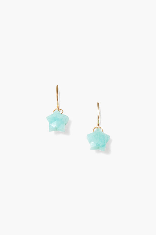 14k Gold Amazonite Stella Earrings