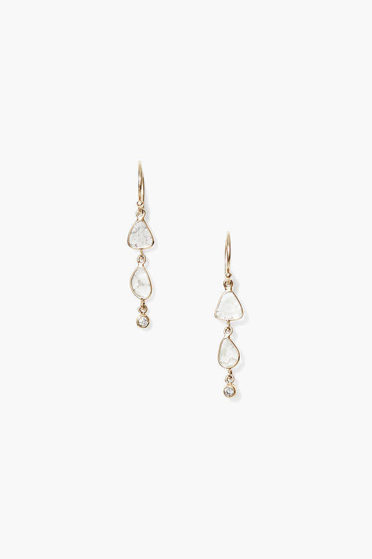 Tiered Diamond Earrings in Yellow Gold